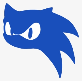 Sonic Head Silhouette By Samsonic - Sonic The Hedgehog Head Logo, HD Png Download, Free Download