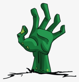 Zombie Hand Bursing - Cartoon Zombie Hand Png, Transparent Png, Free Download