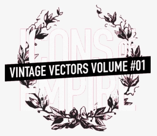 50 Vintage Vector Icons - Vintage Laurel Leaf, HD Png Download, Free Download