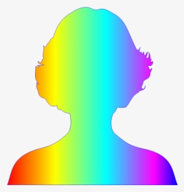 Female Silhouette-1575551148 - Rainbow Silhouette Head, HD Png Download, Free Download