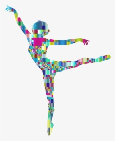 Prismatic Mosaic Lithe Dancing - Girl Dancing No Background, HD Png Download, Free Download