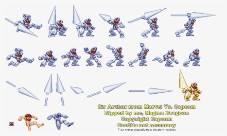 Click For Full Sized Image Sir Arthur - Ghost N Goblins Sprites, HD Png Download, Free Download