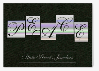 Picture Of Holographic Peace Greeting Card - Calligraphy, HD Png Download, Free Download