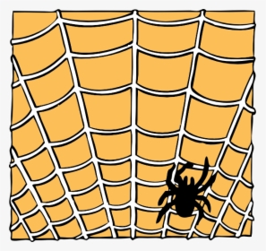 Spider On A Spider Web Svg Clip Arts - Cartoon Animated Spider Web, HD Png Download, Free Download