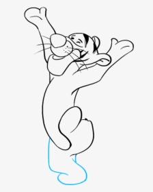 How To Draw Tigger - Line Art, HD Png Download, Free Download