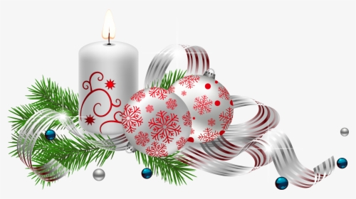 Transparent Christmas Decoration With Candles Png Picture - Christmas Candles Transparent Background, Png Download, Free Download