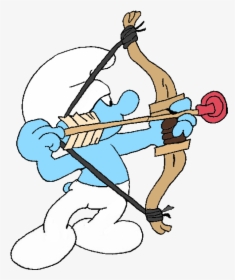 Clumsy Smurf Doing Archery - Archer Clumsy Smurf, HD Png Download, Free Download