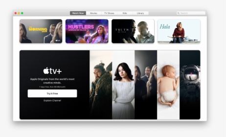 Apple Tv"s Watch Now Screen - Website, HD Png Download, Free Download