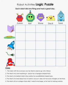 Beyond Gold Stars , Png Download - Robot Activities Logic Puzzle, Transparent Png, Free Download
