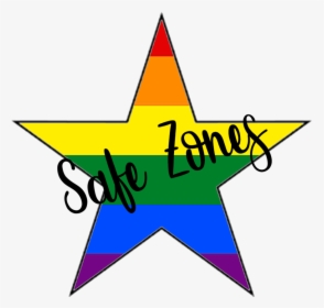 Rainbow Star Png Safe Zones - Triangle, Transparent Png, Free Download