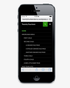 Twenty Fourteen Top Primary Menu Iphone - Contact List Mobile Phone, HD Png Download, Free Download