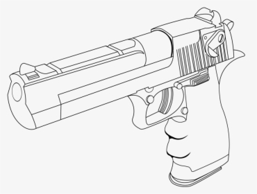 Transparent Vulture Clipart - Desert Eagle 50 Ae Drawing, HD Png Download, Free Download