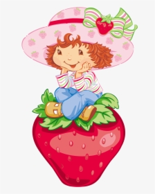 Strawberries Clipart Strawberry Cheesecake - Strawberry Shortcake Sitting On A Strawberry, HD Png Download, Free Download