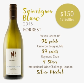 2015 Forrest Sauvignon Blanc - Glass Bottle, HD Png Download, Free Download