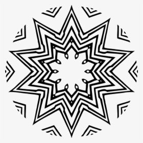 Triangle,line Art,leaf - Эскизы Для Снежинок, HD Png Download, Free Download