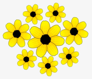 Yellow Leaf Flower Svg Clip Arts - Yellow Flowers Clipart, HD Png Download, Free Download