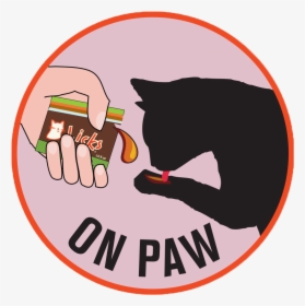 Cat On Paw - Cartoon, HD Png Download, Free Download