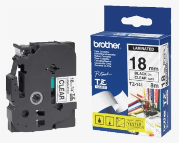 Brother P Touch Tapes, 18 Mm, Black On Clear Tape - Brother Tape Cassette Tz 241, HD Png Download, Free Download