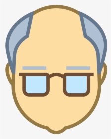 Transparent Man On Computer Clipart - Cartoon Old Person Face, HD Png Download, Free Download