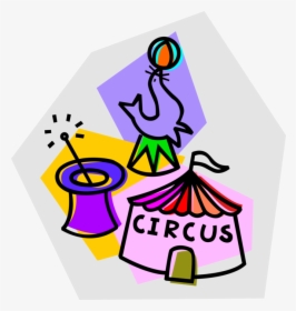 Vector Illustration Of Big Top Circus Tent With Trained, HD Png Download, Free Download