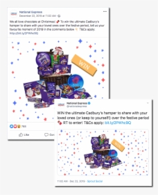 Engagement With Social Media Giveaways - Cadburys Christmas Hampers, HD Png Download, Free Download