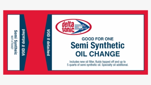 Semi-synthetic Oil Change - Delta Sonic, HD Png Download, Free Download