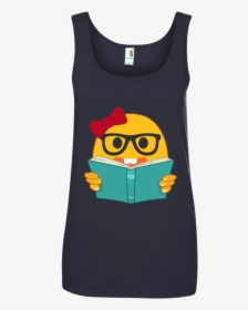Men And Woman"s Emoji Nerd Bookworm T-shirt For Love - T-shirt, HD Png Download, Free Download