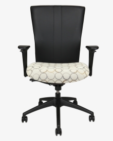 Bailey Task Chair With Black Back And Patterned Fabric - Humanscale Freedom Chair Fully White, HD Png Download, Free Download