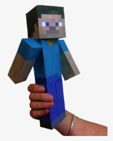 Transparent Minecraft Herobrine Png - Paper Toy Minecraft Diamond Steve, Png Download, Free Download