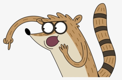 Rigby Pointing Something Down - Imagenes De Rigby Png, Transparent Png, Free Download