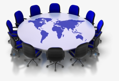 Conference Clipart Round Table Meeting - Eagleburgmann World Map, HD Png Download, Free Download