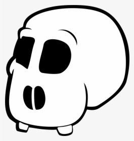 Skull Cartoon Without Jawbones An Eyeballs - Gambar Kepala Tengkorak Lucu, HD Png Download, Free Download