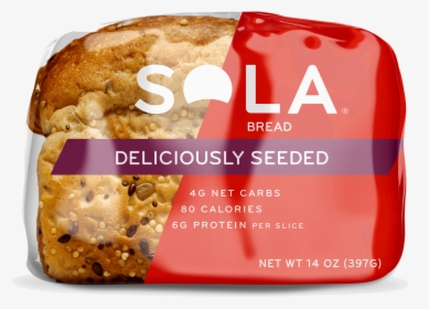 Sola Deliciously Seeded Bread - Sola Bread Nutrition Label, HD Png Download, Free Download