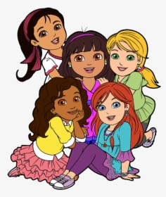 School Friends Clipart Dora And Friends Clipart Cartoon - Happy Friendship Day Girls, HD Png Download, Free Download