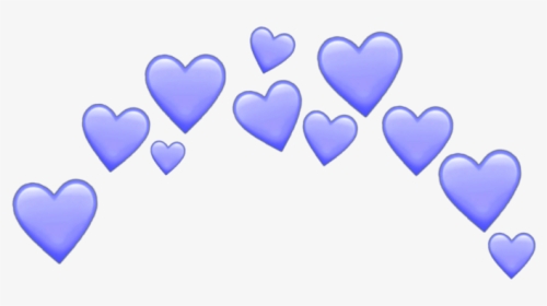 #blue #purple #hearts #heart #sticker #emoji #emojis - Transparent Pink Heart Crown, HD Png Download, Free Download