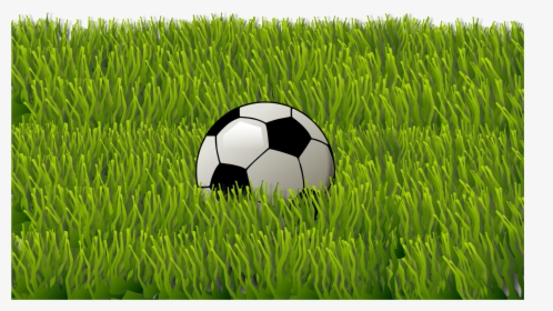 Grass Field Png - Clip Art Soccer Ball On Grass, Transparent Png, Free Download