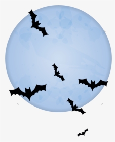 Vector Bat And Blue Moon Png Download - Luna Y Murcielagos Png, Transparent Png, Free Download
