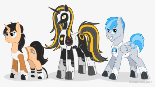 Delthero, Chell, Delthero, Glados, Long Fall Horseshoe, - Glados Pony, HD Png Download, Free Download