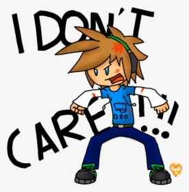Happy Wheels Pewds Doesn"t Care Image Gallery For - Cartoon, HD Png Download, Free Download