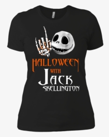 Halloween With Jack Skellington Tshirt, Vneck, Tank, - T-shirt, HD Png Download, Free Download