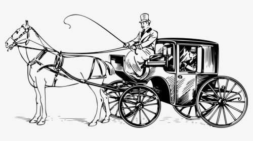 Horse Drawn Carriage Drawing, HD Png Download, Free Download