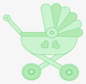 Green Stroller Clipart - Baby Carriage, HD Png Download, Free Download