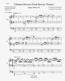 Ultimate Bowser Sheet Music Composed By Composed By - Organ Stop Sheet Music, HD Png Download, Free Download