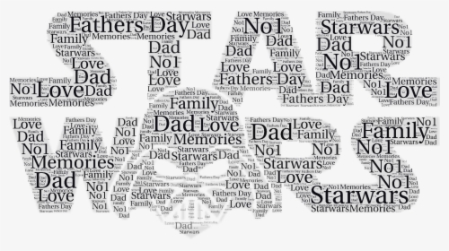 Star Wars Dad Daddy Personalised Fathers Day Word Art - Star Wars Logo Png, Transparent Png, Free Download