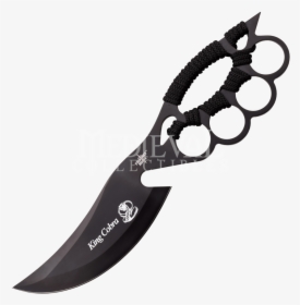 Black Venom Knife Mcfmtbk - Brass Knuckle Knives, HD Png Download, Free Download