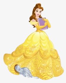 Belle With Book Clipart Clip Art Black And White Library - Disney Princess Belle With Book, HD Png Download, Free Download