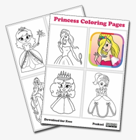 Princess Coloring Pages - Cartoon, HD Png Download, Free Download