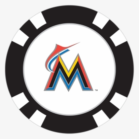 Miami Marlins Poker Chip Ball Marker - Columbus Blue Jackets Circle Logo, HD Png Download, Free Download