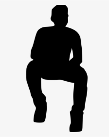 Sitting Silhouette People Png, Transparent Png, Free Download