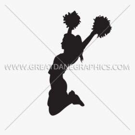 Transparent Cheerleading Clipart Black And White Poms - Cheerleader Swirl Design, HD Png Download, Free Download